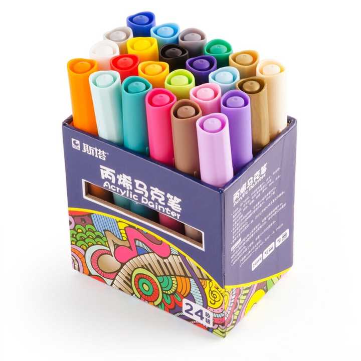 ProArt%20STA%20Acrylic%20Paint%20Marker%20Pens%2024%20Colors%20Medium%20Point%20Tip%20for%20DIY%20Glass,%20Ceramic,%20Rock,%20Wood,%20Canvas,%20Metal,%20Fabric%20(Highly%20Pigmented)%20-%20Image%208