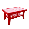 Dolphin Coffee Table Heavy Duty Rattan Finish Premium Folding Center Table for Indoor and Outdoor Use 42.5x81x51.5 cm. 