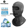 Difutagui ROCKBROS Summer Cool Women Men Hat Anti-UV Full Face Mask Motorcycle Hot Selling Helmet Balaclava Ice Silk Breathable Dustproof Cycling Cap. 