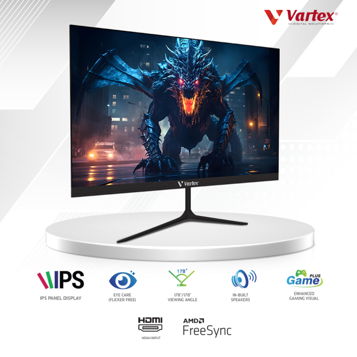 Vartex%2024"%20Frameless%20Gaming%20Monitor%20%E2%80%93%20100Hz%20Refresh%20Rate%20,%20Full%20HD,%20IPS%20Panel%20with%20Built-in%20Speakers%20%20%7C%20Eye%20Care%20%7C%20FreeSync%20-%20Image%202