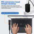 FONKEN PD 100W USB Type C Female to DC Male Adapter For Lenovo Thinkpad USB-C Fast Charging Cable Converter Square PD Plug. 