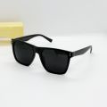 Matte Black Square Frame Casual Sunglasses For Men | Polycarbonate Sunglasses For Men | Fashion Accessory For Men. 