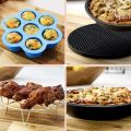 6Pcs Air Fryer Accessories for Dual Air Fryer Multi-Layer Dehydrator Rack with 4 Barbecue Sticks Air Fryer Accessories 8 Inch Cake Pan Kit. 