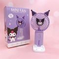 Sanrio Cartoon Portable Handheld Small Fan Cute Mini Kuromi Melody Children Students Desktop Small Electric Fans. 