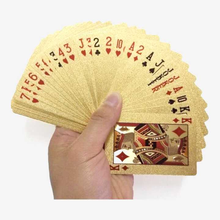 3 Sets Of 24K Gold Plastic Waterproof Playing Cards(For Marriage Card Game)
