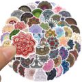 Artsy Home 25/50 Pieces Beautiful Flower Mandala Stickers for Laptops and Cellphone Notebook. 