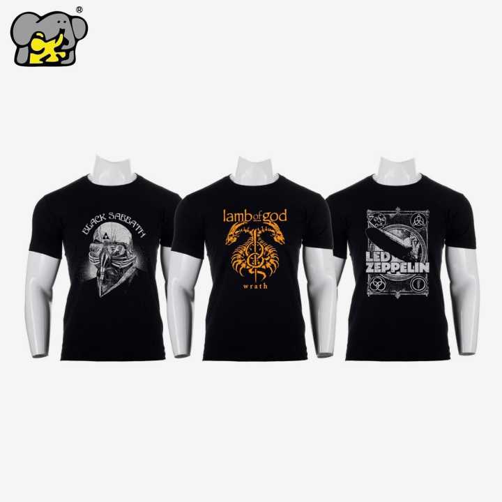 SHANGRI-LA Pack Of 3 Band Printed T-Shirt For Men - Fashion | T-Shirts For Men | Men's Wear | Printed T-Shirts |