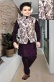 Sherwani for Kids Dark Purple. 