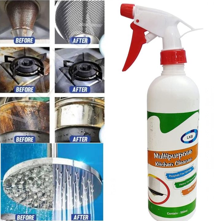 Kitchen Cleaner Oil & Grease Stain Remove for Stove & Chimney, Grill & Exhaust Fan (500ml)
