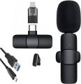 K8 Wireless Collar Clip Professional Microphone For Live, Video, Sound Recorded Type-C. 