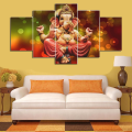 5 pcs / Ganesh Wall Canvas Art / Painting / Wallpaper / Print 3D Home Decor by om canvas. 