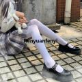Renyuan White Tights 2021 Lolita School Girl Warm Velvet Stockings Adorable Fashion Kawaii Student Cosplay Thigh High Pantyhose Party Club Wear. 