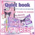 Cut Free Melody and Kuromi Diy Quiet Book Doll Paper Girl Cute Educational Handmade Toy Sanrio DIY Puzzle Sticker Busy Book for Kids. 