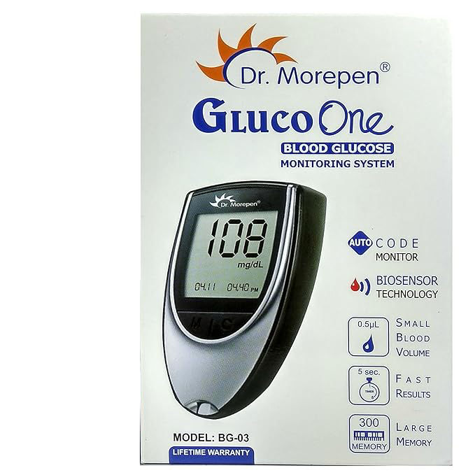 Dr. Morepen BG-03 Gluco One Glucometer (Machine only | No Strip ...