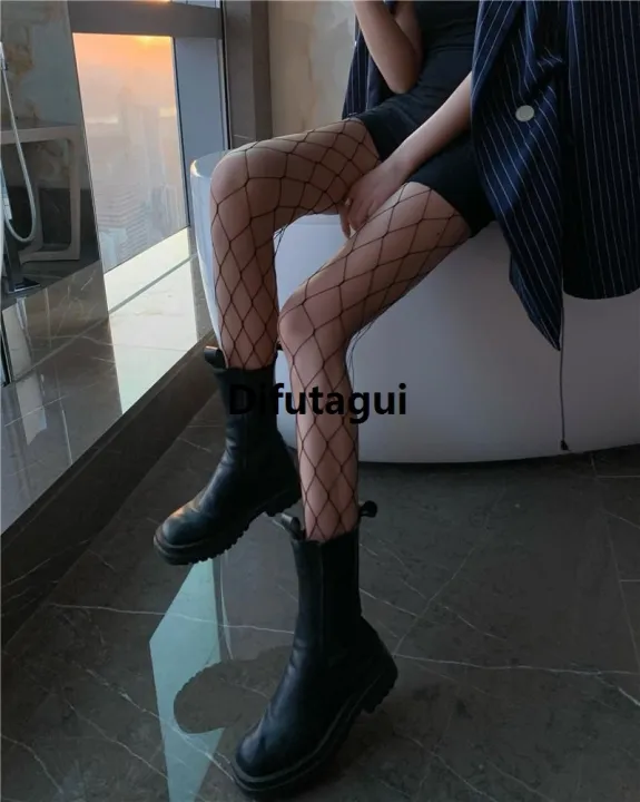 Difutagui%20Women's%20Long%20Fishnet%20Body%20Stockings%20Fish%20Net%20Pantyhose%20Mesh%20High%20Quality%20Nylon%20Tights%20Lingerie%20Black%20Thigh%20High%20Waist%20Hosiery%20-%20Image%206