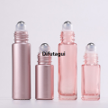 Difutagui 1PCS Glass Roll On Bottle 5/10ml Pink Roller Bottle Essential Profesional Oil Lip Gloss Refillable Tube Empty Jar Glass Perfume Bottle. 