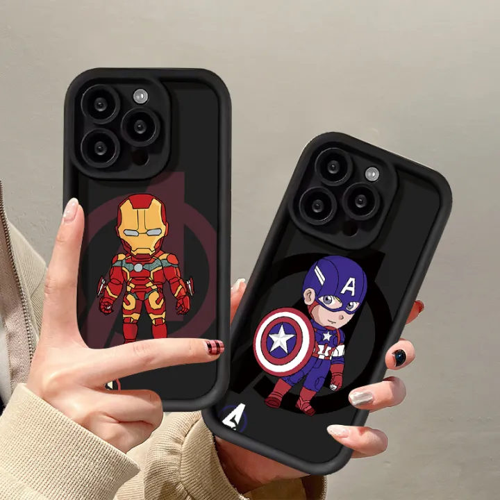 Marvel%20Spider-Man%20Phone%20Case%20Compatible%20For%20IPhone%2011%20XR%2014%2013%2015%2012%2011%20Pro%20Max%207Plus%207%206%208%206S%20Plus%20X%20XS%20MAX%20Captain%20America%20Shockproof%20Cover%20-%20Image%207