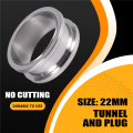 Kqueebee 1 Pair Screw Fit Stainless Steel Ear Plugs Rings Flesh Tunnels Piercing Jewelry Steel Color, 22mm. 