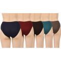 Amul Priya (Pack of 5) Plain Cotton Hipster Panty For Women. 