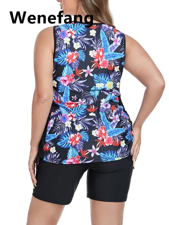 Wenefang%20Print%20Large%20Plus%20Size%20Tankini%202024%20Two%20Pieces%20Swimsuit%20Women%20High%20Luxury%20Waist%20Swimwear%20Female%20Bathing%20Swimming%20Swim%20Suit%20Beach%20Bathers%20-%20Image%202