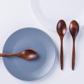 NAMUNY Wooden Spoons, 10 PCS Wood Soup Spoon Set, Long Handle Natural Wood Table Spoons for Eating Mixing Stirring Cooking - 7.3 Inches. 