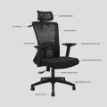 Fantech OCA258SV2 Office Chair  Mesh Modern Revolving Wheels With Adjustable Armrest Headrest Comfortable Executive Chair. 