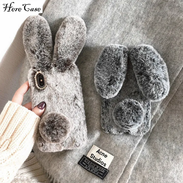 New%203D%20Cute%20Rabbit%20Ears%20Furry%20phone%20case%20For%20iPhone%205S%206%207%208%20Plus%20X%20XR%20XS%20MAX%2011%20Pro%20Hairy%20Warm%20For%20Samsung%20S8%20S9%20S10%20Note10%209%20Cover%20-%20Image%202