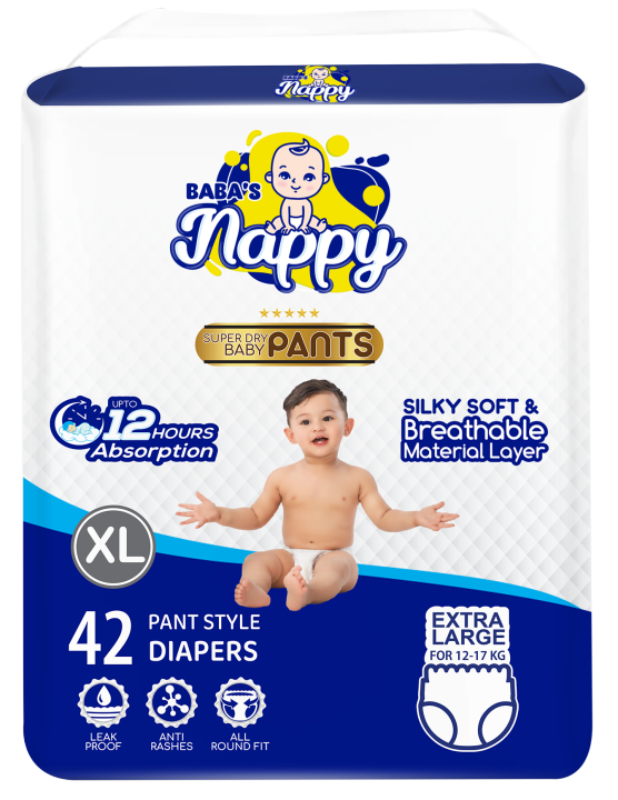 Baba's Nappy Baby Pull Up Diaper Economic Pack-XL-42pcs