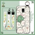 Dirt-resistant Soft case Phone Case For Samsung Galaxy J7 2018/J6 US Silicone Wrist Strap Fashion Design Cute Wristband. 