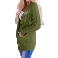Women's knitted jacket Green 4XL. 