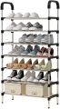 Stainless Steel Foldable Shoe Rack 7 Layers Size. 