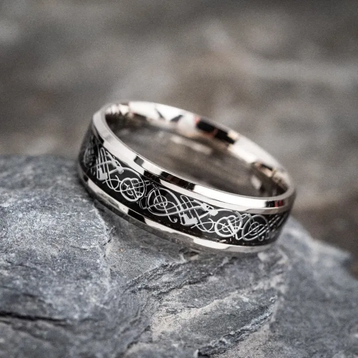 8mm%20Viking%20Dragon%20Pattern%20Ring%20for%20Weddings,%20Engagements,%20and%20Anniversaries,%20Titanium%20Steel%20with%20Blue%20Black%20Celtic%20Inlay%20-%20Image%208