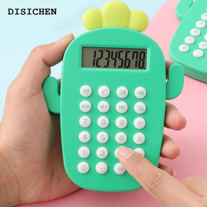 DISICHEN%20Fashion%20Pocket%20Calculator%20Cactus%20Calculator%20Cute%20Cactus%20Desktop%20Calculator%20with%20Battery%20Operated%208%20Digits%20Lcd%20Display%20Portable%20Student%20-%20Image%205