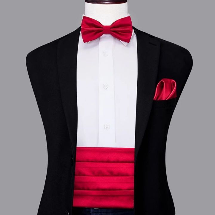 Satin%20Face%20Pure%20Black%20Cummerbunds%20Party%20Chorus%20Use%20Tuxedo%20Special-Purpose%20Adjustable%20Waist%20Belt%20-%20Image%208