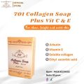 701 Collagen Plus Vitamin C & E Brightening Soap - Original  - Anti-Aging & Skin Firming Facial Soap - Dark Spot Remover & Glow Booster/Product Of Indonesia. 