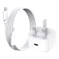 IPhone 20W USB-C Fast Charging Power Adapter With Cable - White. 