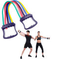 Exercise Five-tube Puller Detachable Resistance Band Gym Workout Resistance Cable Rope. 
