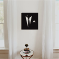 Masculine Man In Suit Portrait Wall Art Decor. 