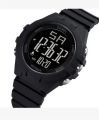 SKMEI 1715 Men Digital Stopwatch LED Light Week Date Indicator Wristwatch - Black. 