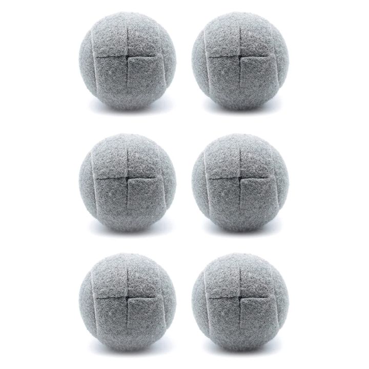 NXFDSIOZ 6 PCS Precut Walker Tennis Ball for Furniture Legs and Floor Protection, Heavy Duty Long Lasting Felt Pad Covering,Grey