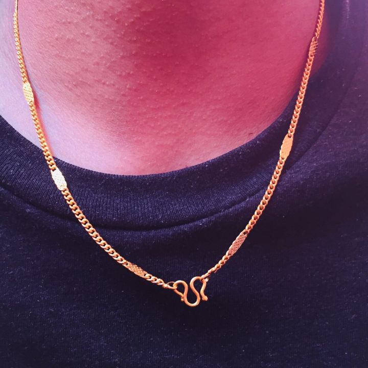 Gold Plated Chain For Men. Panchadhatu Necklace