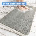 24 x 16 Inch Shower Mat Non Slip Bathtub Mat Water Absorbent Door Mat Quick Drying PVC Loofah Bathmat Machine-Washable for Bathroom Bedroom Kitchen. 