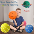 Quiet Basketball Indoor Uncoated High-Density Foam Ball Soft,Flexible,,Easy to Grip Orange. 