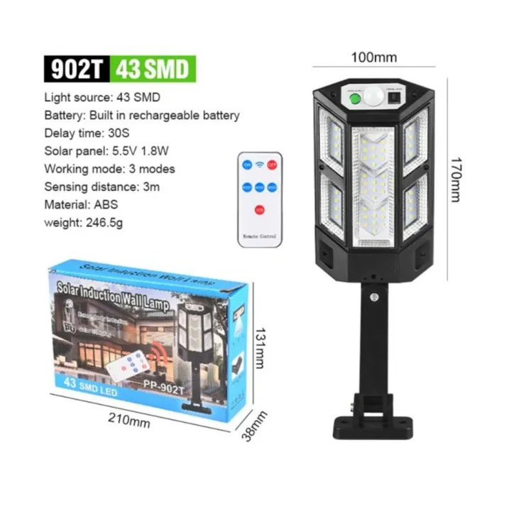 Outdoor%20Solar%20Street%20Wall%20Light%20Sensor%20PIR%20Motion%20LED%20Lamp%20Remote%20Control%20Garden%20-43SMD%20-%20Image%202