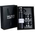 3 In 1 Vacuum Insulated Thermos Flask Bottle 500ml With 3 Cups Set ( Color May Vary). 