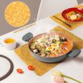 NAMUNY Pack of 3, Natural Seagrass Place Mat, 17.7inch x 12inch, Hand-Woven Rectangular Rattan Placemats. 