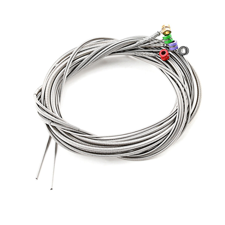 JAERBEE Set of 10 Pcs Stainless Steel Strings with Color Ball Ends for 5 String Electric Bass Guitar Replacement Parts