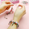 DIY Beaded Bracelet Set with Storage Box Girls Bracelet DIY Handmade Jewelry Making Kit Acrylic Hole Beads D. 