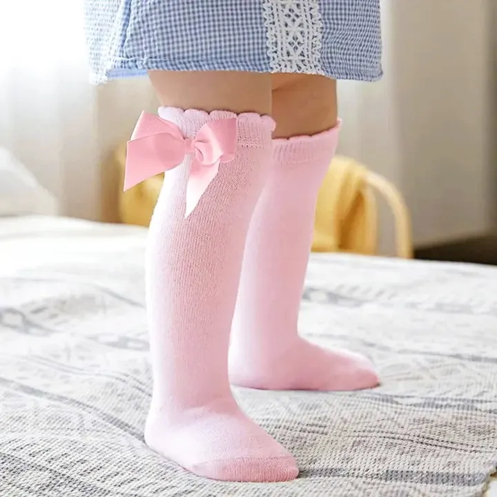 Knee%20High%20Bow%20Design%20Long%20Socks%20For%20Baby%20Girl%20-%20Image%202
