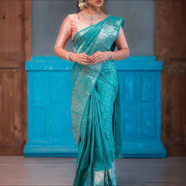 Gorgeous Banarasi Silk Saree With Blouse - Fashion | Saree With Blouse For Women | Women'S Formal Wear |